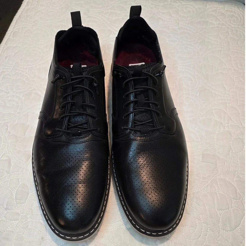 Stacy Adams Sync Plain Toe Shoes‎ Black Size 10.5 Dress Sneaker Casual Workwear